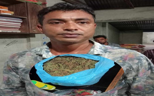 ফুলগাজীতে ১ কেজি গাঁজাসহ যুবক আটক