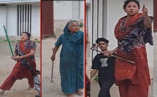 পাঠান বাড়িতে সালিশী বৈঠকে প্রতিপক্ষের উপর সুরমা বাহিনীর হামলা