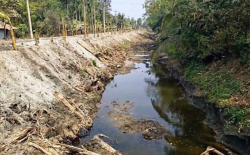 নোয়াখালীতে খাল ও ফসলি জমির মাটি কেটে উন্নয়ন নয়  মনে হয় ভোক্তভোগীদের গলার কাঁটা!