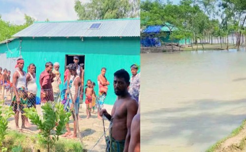 জলাবদ্ধতায় যাতায়াত বিচ্ছিন্ন  হাসপাতালে যেতে না পেরে সন্তানসহ প্রসূতির মৃত্যু